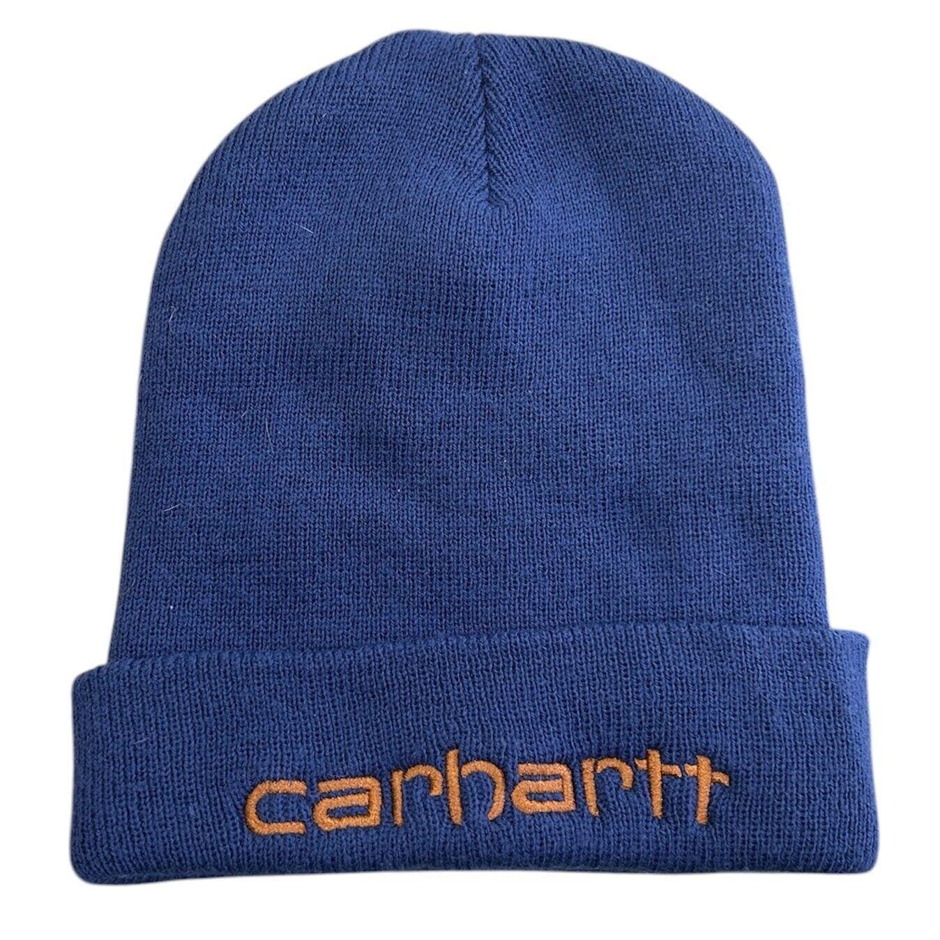 Vintage Carhartt Embroidered Navy Beanie Graphic Tee – Premium Graphic · Great Gift For Fans