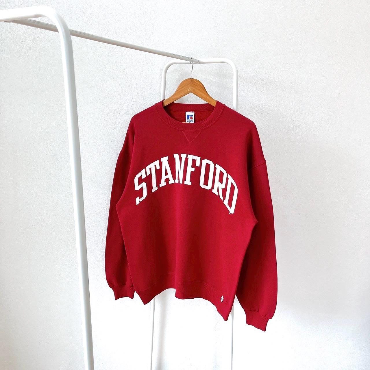 Vintage 90s Stanford university Stanford spell out Made in USA vintage Russell red sweatshirt XL Sweatshirt – Bold Style · High-Quality Print
