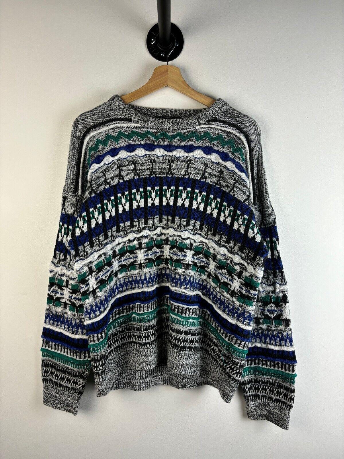 Vintage Mache 3D Knit Grey Sweater Size M Graphic Tee – Cozy Vibes · High-Quality Print