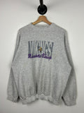 Vintage 90s NFL Logo 7 Minnesota Vikings Grey Crewneck Size L Graphic Tee – Soft Feel · Must-Have Style