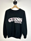Vintage 80s Guess Products Black Crewneck Size S Graphic Tee – Premium Graphic · Must-Have Style