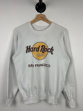 Vintage 80s Hard Rock Caf San Francisco White Crewneck Size M Graphic Tee – Bold Style · High-Quality Print