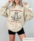 No Thoughts Head Empty Sweatshirt Funny Sloth T shirt Mental Health Shirt Funny Animal Tee Sarcastic Mama Gift Humorous Women Tee Sweatshirt – Cozy Vibes · Perfect For Daily Wear