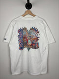 Vintage 9039s Hard Rock Caf Cleveland White Tee Size XL Graphic Tee – Feel-Good Design · Trending Graphic Apparel