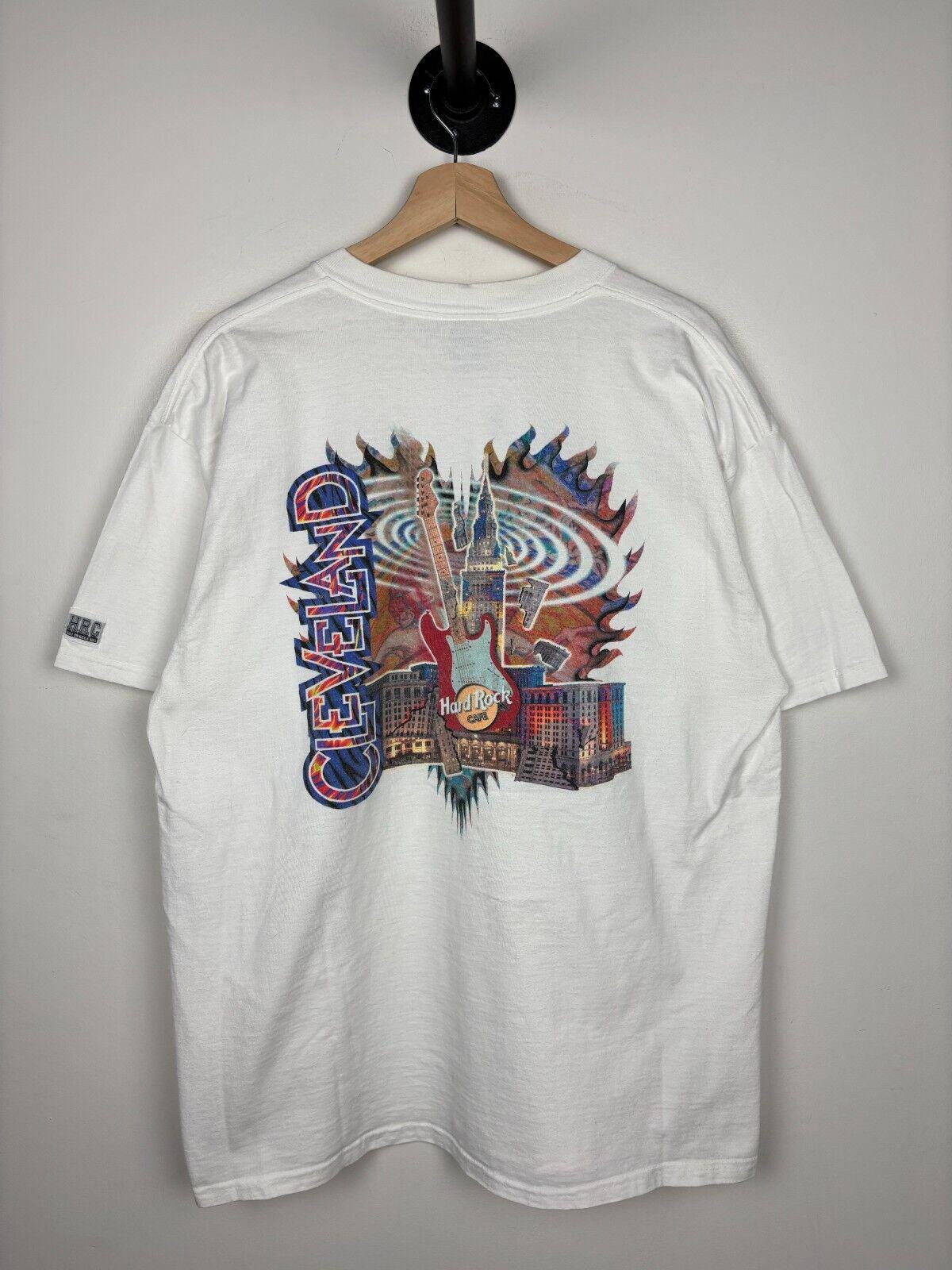 Vintage 9039s Hard Rock Caf Cleveland White Tee Size XL Graphic Tee – Feel-Good Design · Trending Graphic Apparel