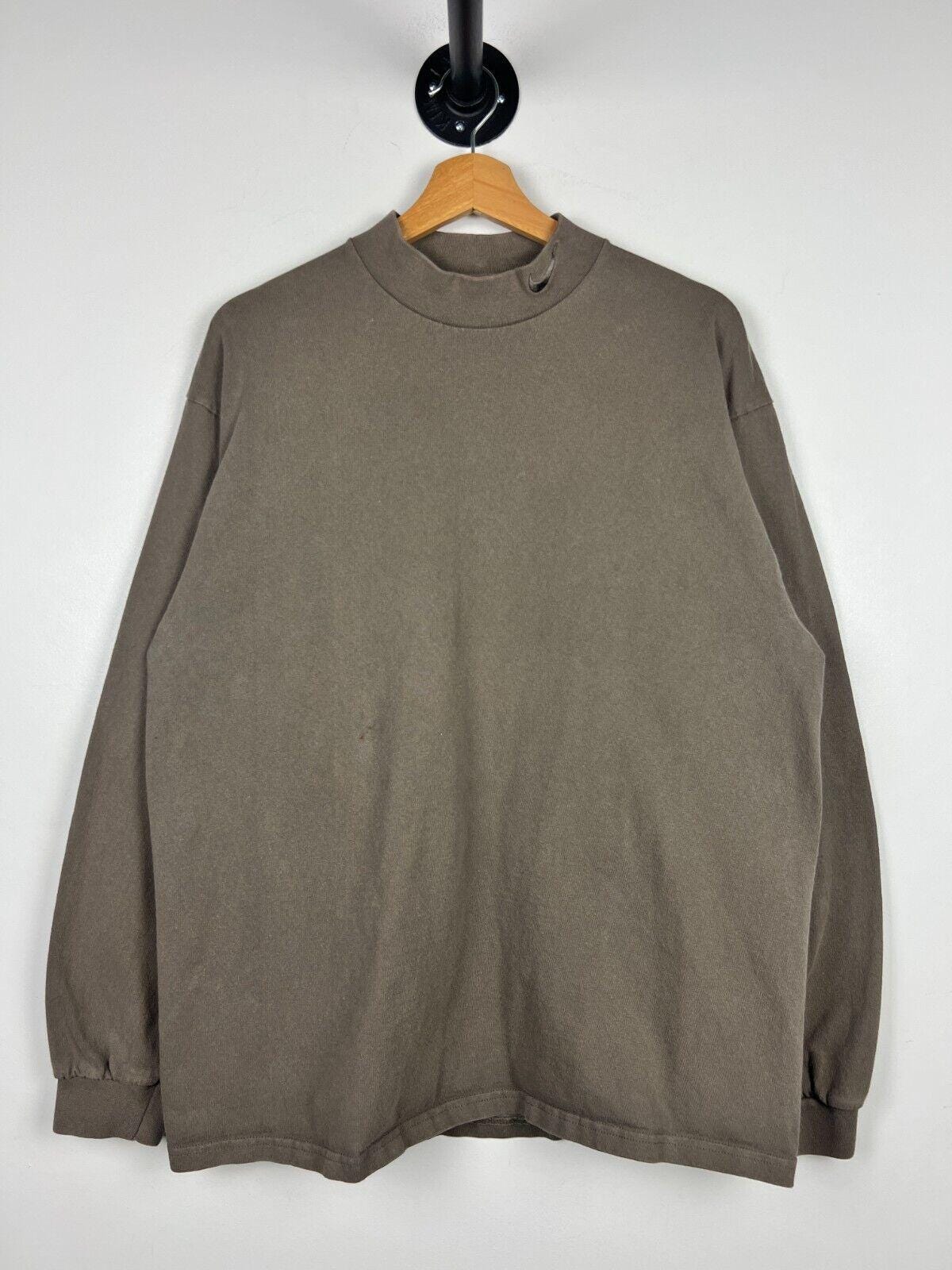 Vintage 90s Nike Swoosh Tonal Brown Mock Neck Long Sleeve Size L Graphic Tee – Cozy Vibes · Trending Graphic Apparel