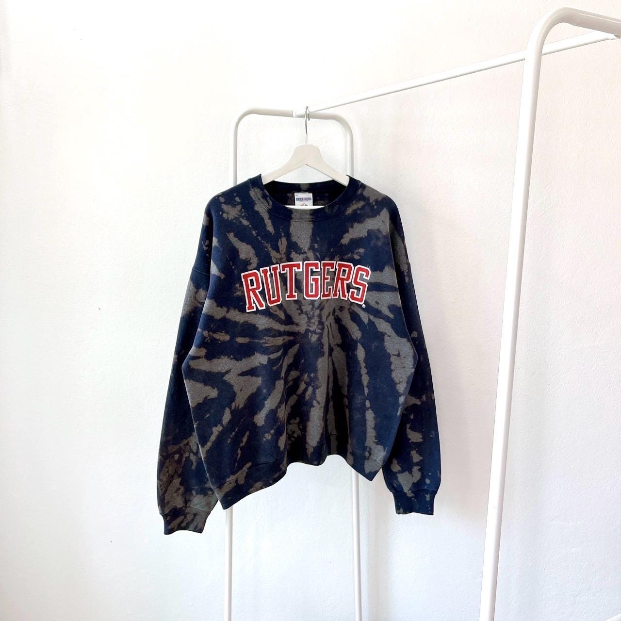 Vintage 00s Rutgers Rutgers spell out vintage Jerzees blue tie dye sweatshirt L Sweatshirt – Easygoing Wear · Great Gift For Fans