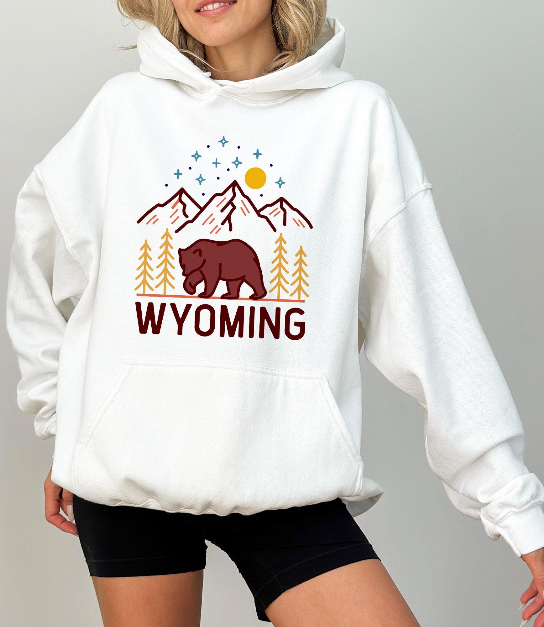 Wyoming Hoodie Retro Unisex Wyoming Hoodie Sweatshirt Personalization Available Hoodie – Bold Style · Trending Graphic Apparel