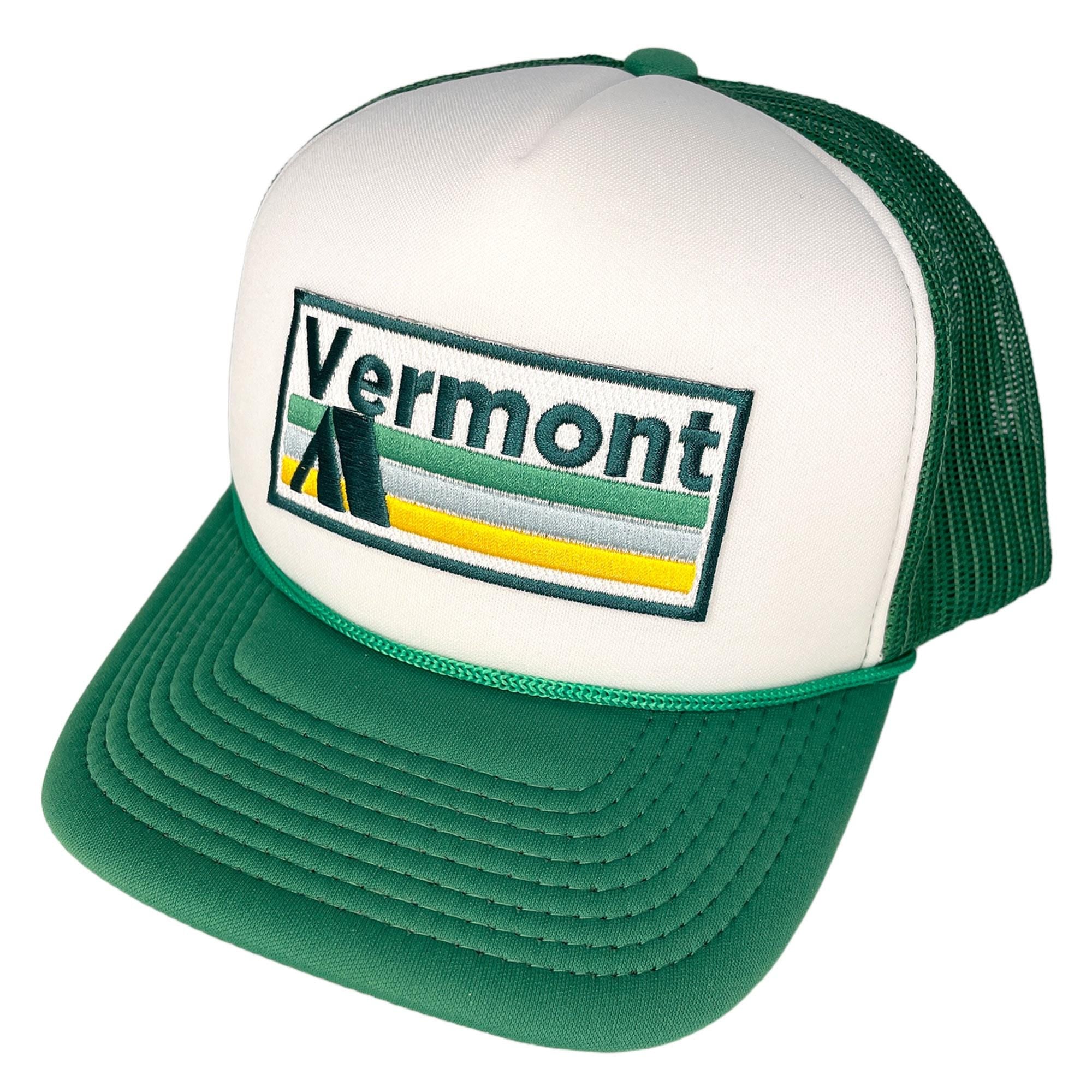 Vermont Trucker Hat Retro Camping Vermont Snapback Hat Adult Hat Graphic Tee – Aesthetic Look · High-Quality Print