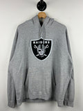 Vintage NFL Majestic Las Vegas Raiders Embroidered Grey Hoodie Size XL Hoodie – Warm & Stylish · High-Quality Print