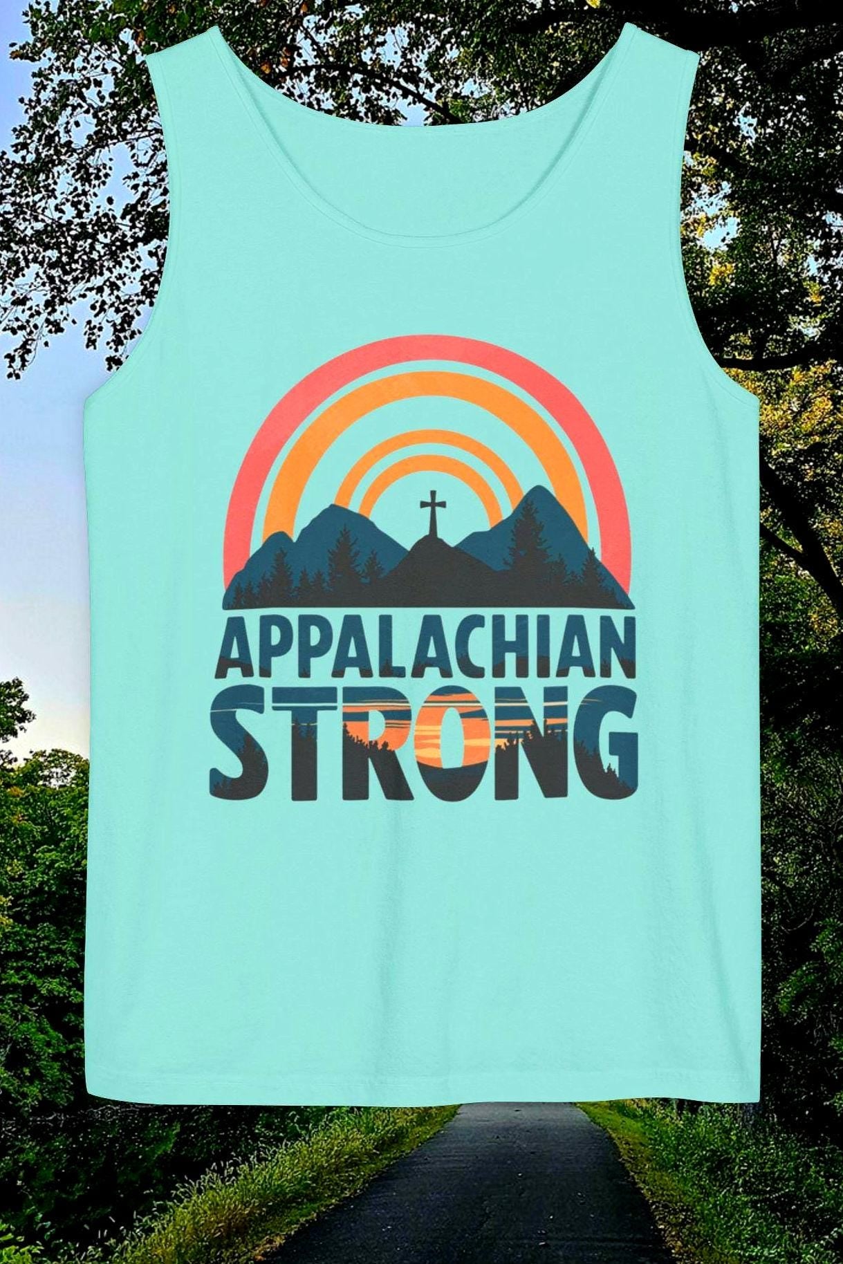 Appalachian Strong Tank Top Unisex Summer Shirt Outdoor Adventure Apparel Hiking Gift Festival Wear Inspirational Tee Tank Top – Cozy Vibes · Great Gift For Fans