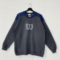 Vintage 90s Wilson Sweatshirt Wilson Crewneck Wilson Sweater Pullover Wilson Equipment Sportswear Wilson Print Logo Grey Large Sweatshirt – Warm & Stylish · Top Pick For Any Outfit