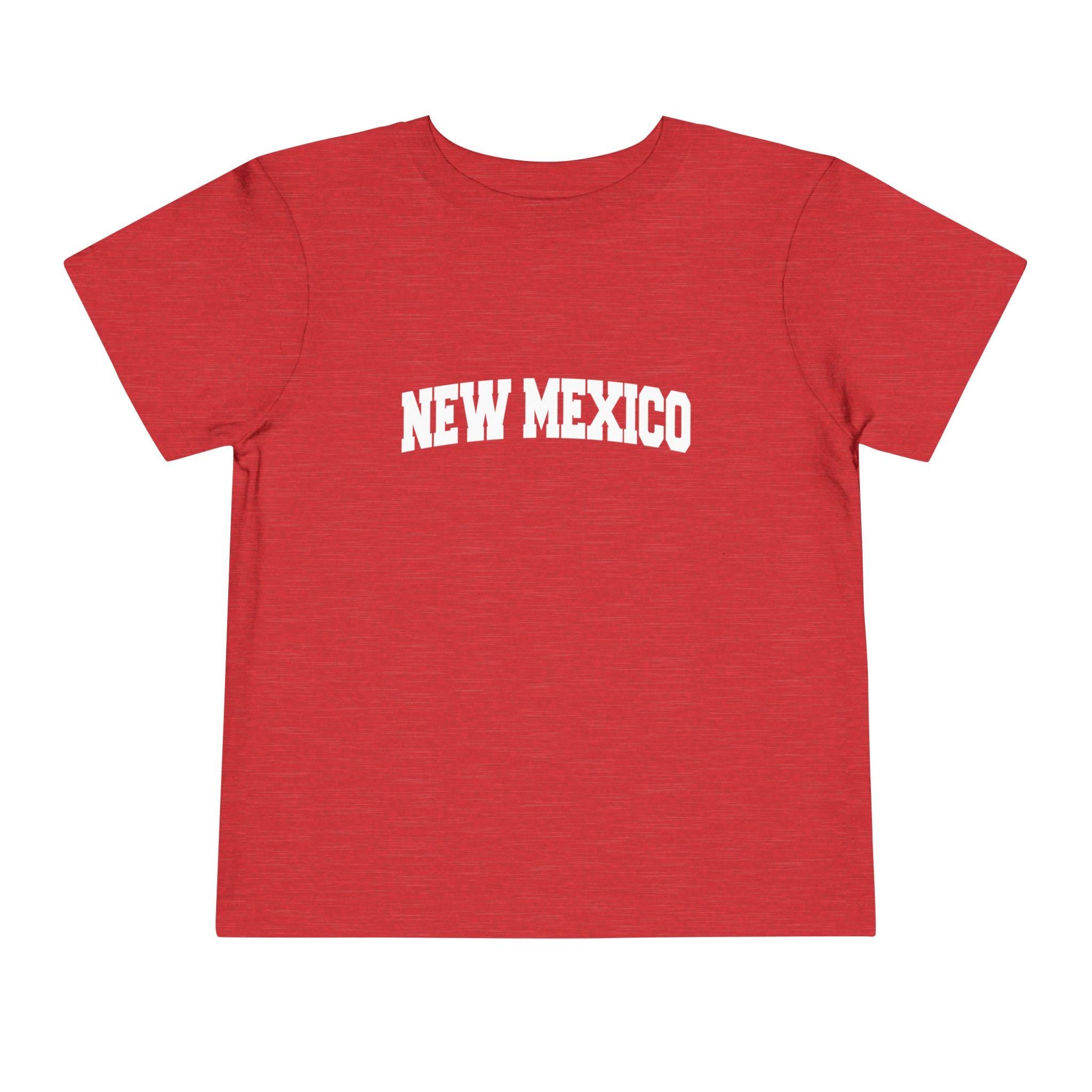 New Mexico Toddler Graphic Tee Kids New Mexico Vacation Shirt Collegiate Style Graphic Tee – Warm & Stylish · Perfect For Daily Wear