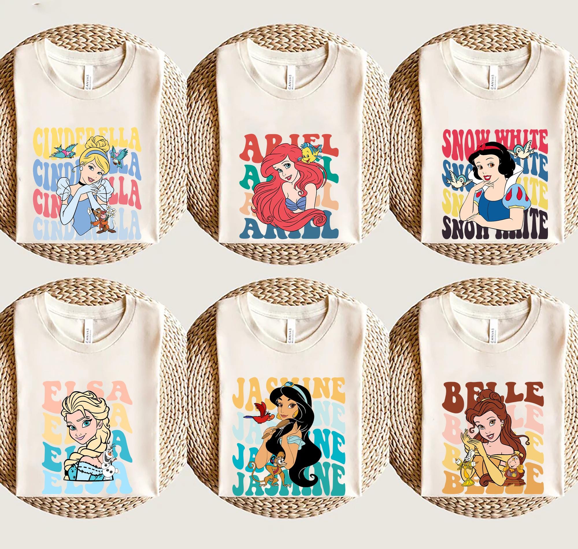 Disney Princesses Shirts Disney Ariel Shirt Princess Cinderella Princess Elsa Birthday Girl Gift Disney Princess Tshirt Graphic Tee – Fan Favorite · Top Pick For Any Outfit