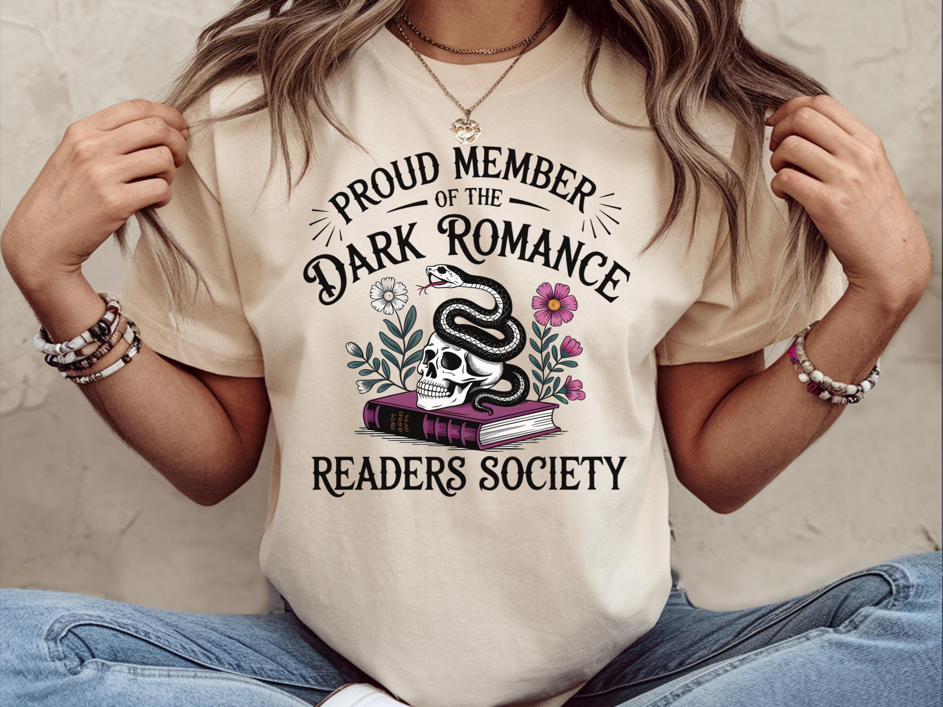 Dark Romance Readers Society Shirt Dark Romance Book Shirt Dark Romance Reader Bookish Shirt Gift For Dark Romance Lover Librarian Gift Graphic Tee – Everyday Comfort · Perfect For Daily Wear