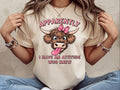 Apparently I Have an Attitude Shirt Funny Highland Cow Shirt Sassy Attitude Gifts Western Cow Shirt Humor Sarcastic Offensive Shirt Graphic Tee – Easygoing Wear · High-Quality Print