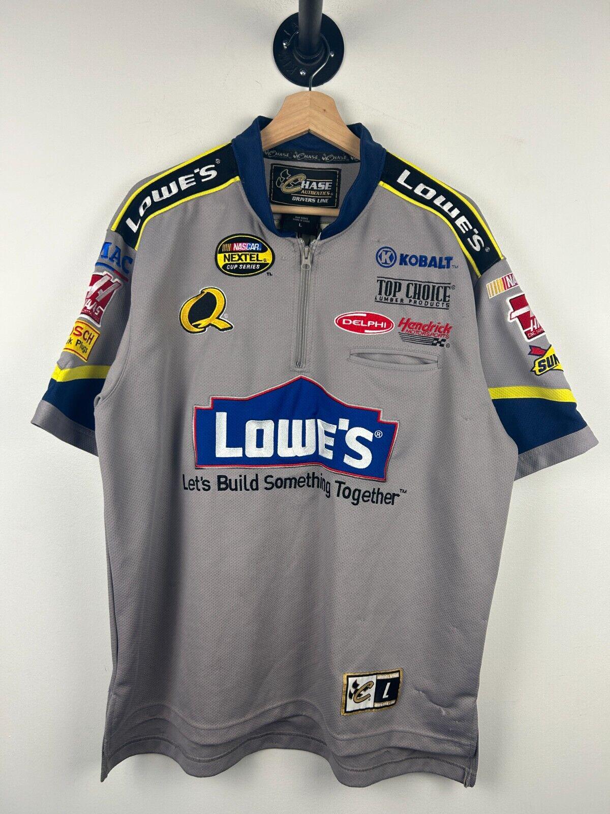 Vintage Nascar Chase Jimmy Johnson Lowes Grey Racing Jersey Size L Jersey – Aesthetic Look · High-Quality Print