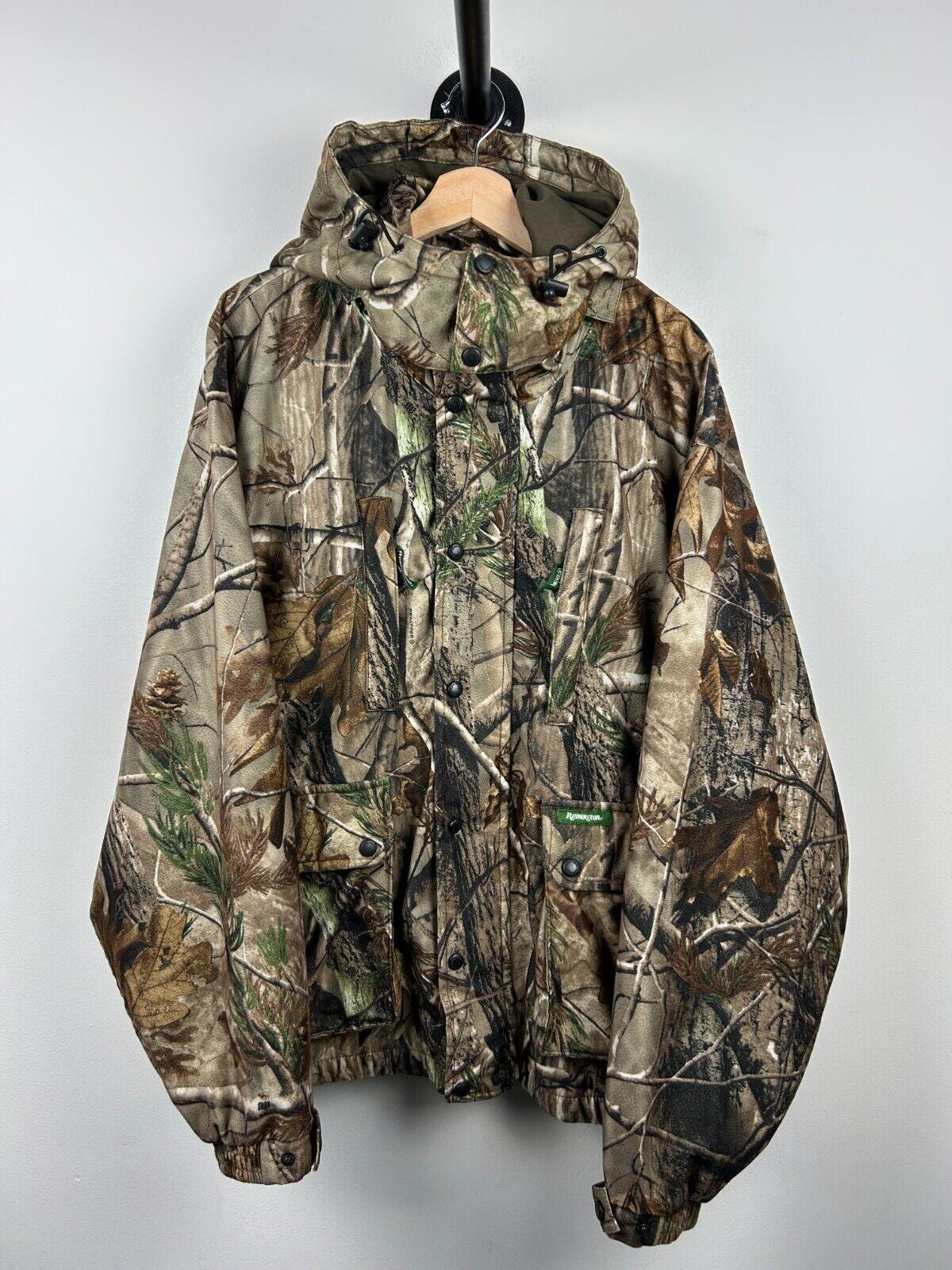 Vintage Remington Real Tree Camo Hooded Jacket Size XXL Graphic Tee – Premium Graphic · High-Quality Print