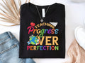 Progress Over Perfection Shirt Shirt For Teacher Tee Shirt Teacher Progress Over Shirt Appreciate Teacher Shirt Shirt For Teacher Gift Graphic Tee – Aesthetic Look · Must-Have Style