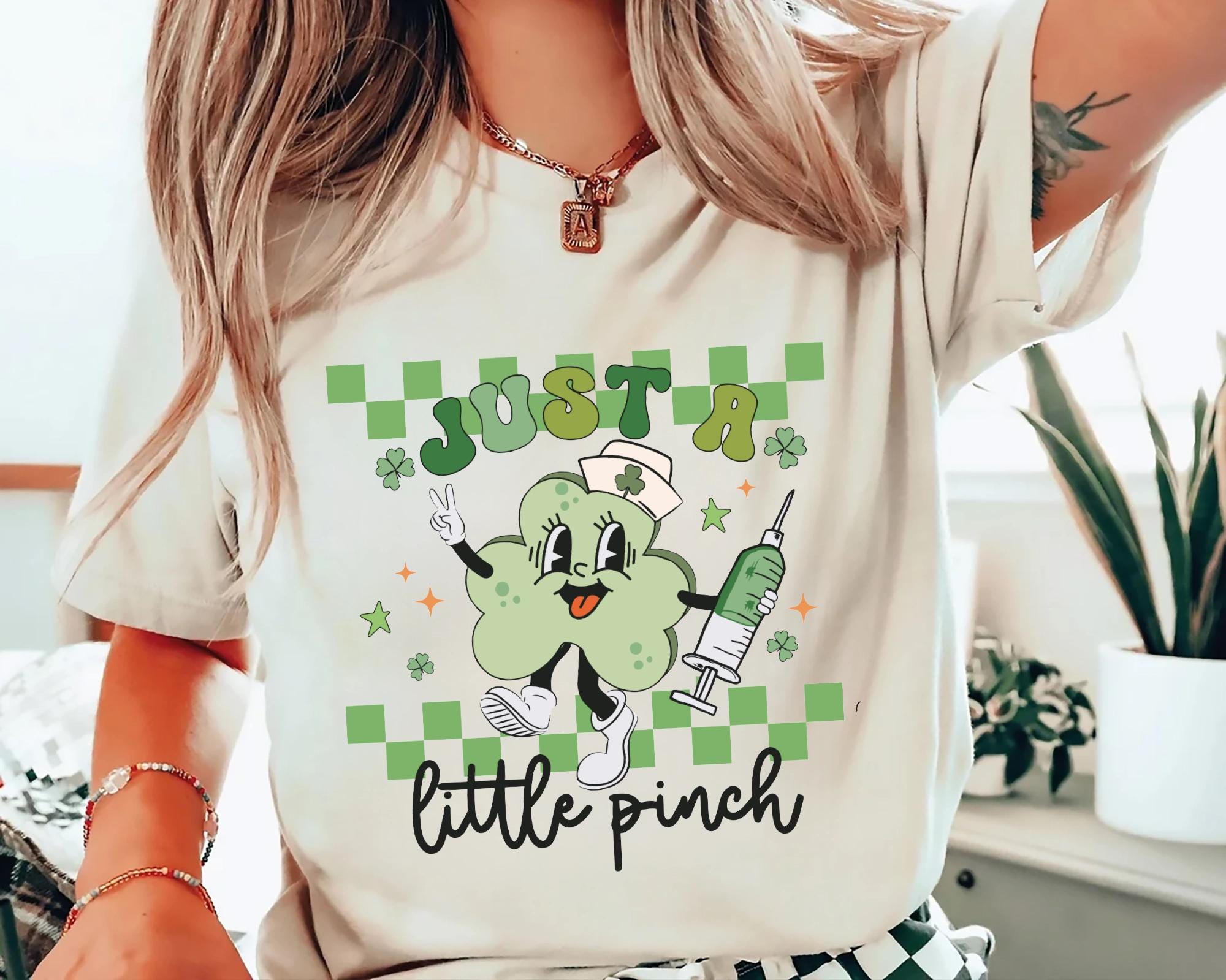 Just A Little Pinch Nurse Shirt St Patrick39s Day Nurse Sweatshirt Lucky Nurse Shamrock ShirtNurse St Patty39s Nurse Clover Sweatshirt – Premium Graphic · Must-Have Style