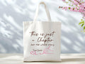 This Is Just a Chapter Not The Whole Story Canvas Bag Breast Cancer Awareness Motivational Gift Cancer Support Bag Fight Cancer Tote Bag Tote Bag – Soft Feel · Top Pick For Any Outfit
