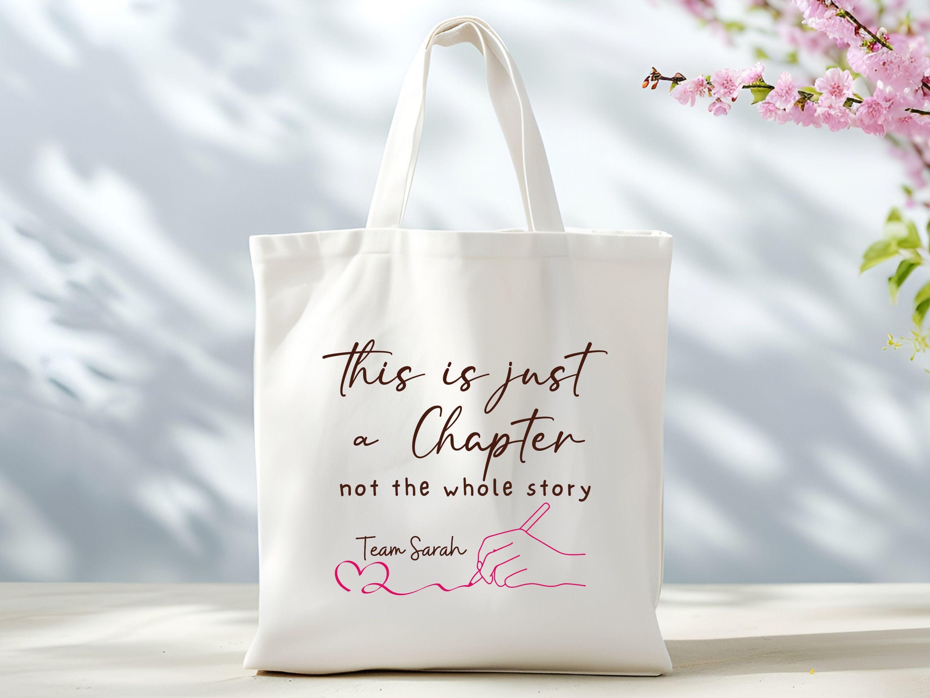 This Is Just a Chapter Not The Whole Story Canvas Bag Breast Cancer Awareness Motivational Gift Cancer Support Bag Fight Cancer Tote Bag Tote Bag – Soft Feel · Top Pick For Any Outfit