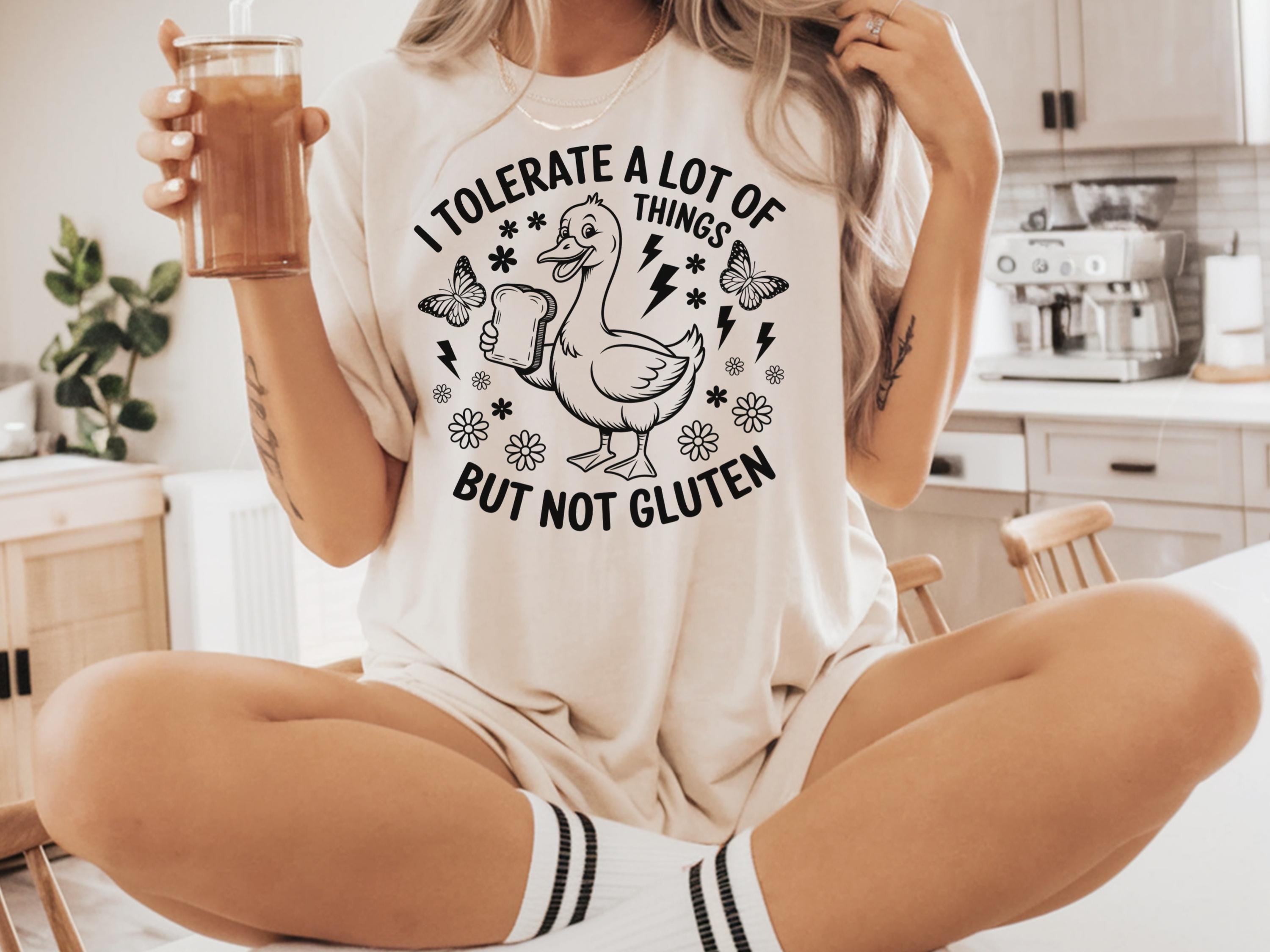 I Tolerate A Lot Of Things But Not Gluten Shirt Funny Gluten Intolerance Shirt Gluten Free Shirt Celiac Disease Awareness Shirt Graphic Tee – Easygoing Wear · Top Pick For Any Outfit