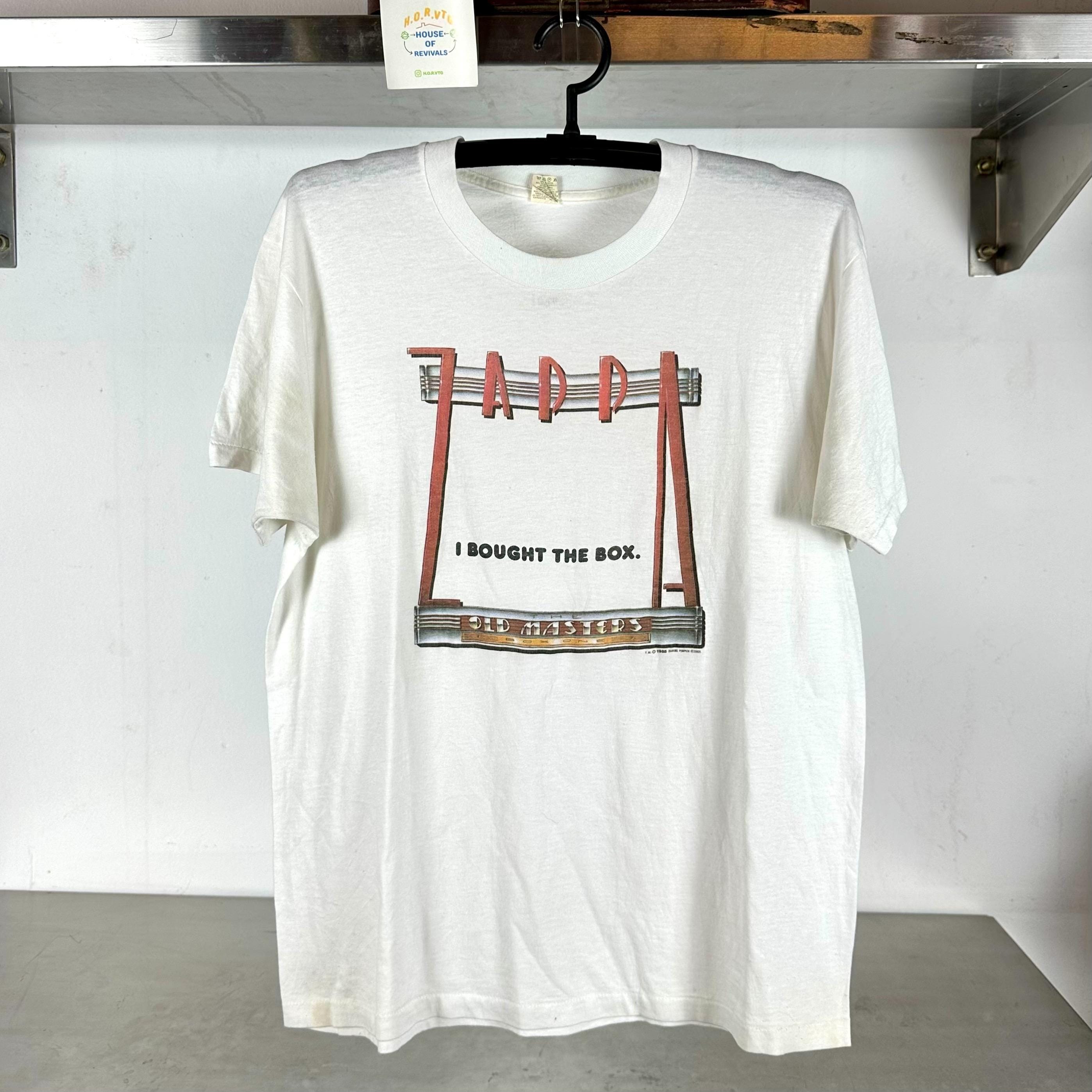 Vintage 1985 Frank Zappa I Bought the Box Musician Large single stitch T shirt Vintage Band Tshirt Vintage Band Tee Vintage Music Tshirt Graphic Tee – Everyday Comfort · Trending Graphic Apparel