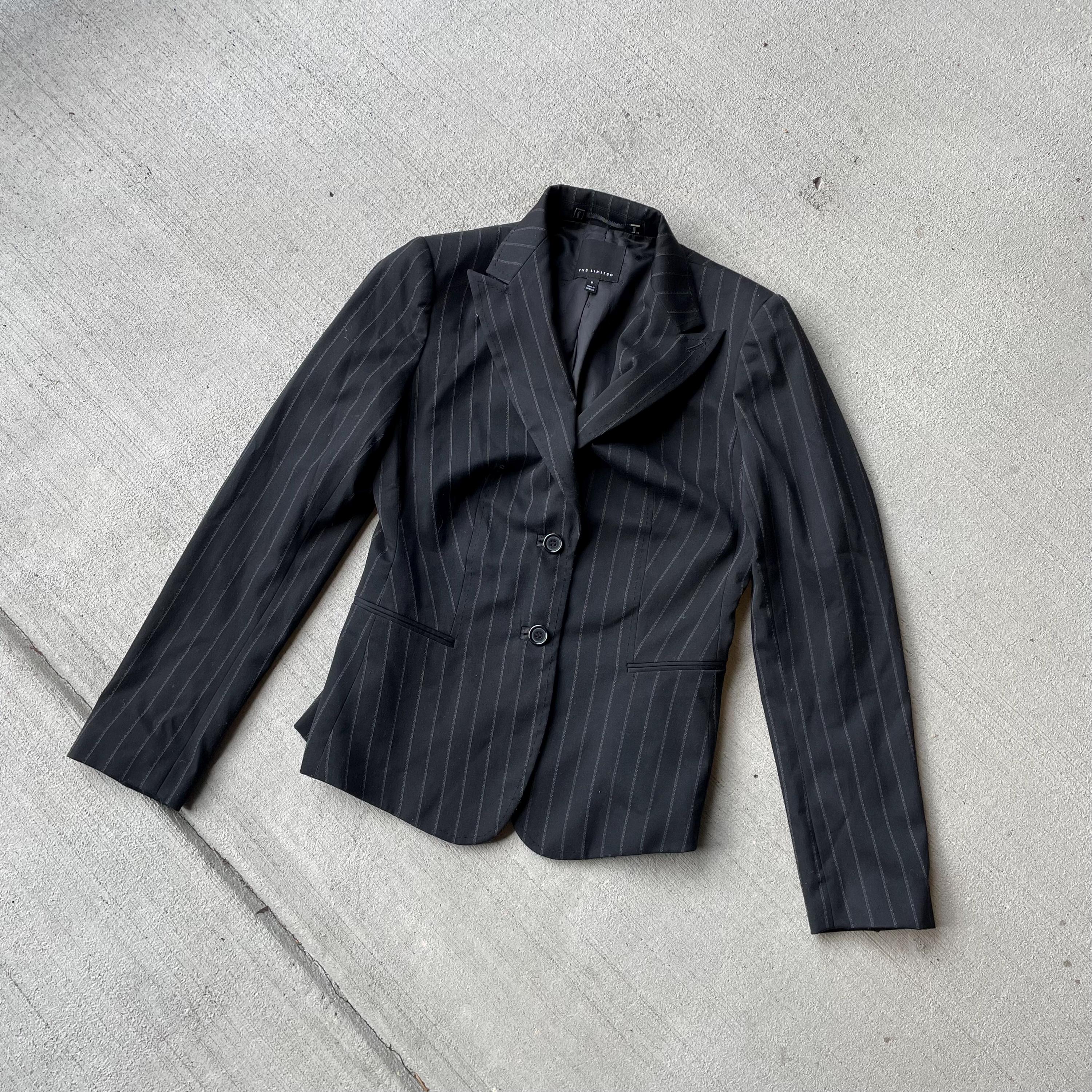 y2k vintage 3906 pinstripe black blazer size xss Graphic Tee – Premium Graphic · Must-Have Style