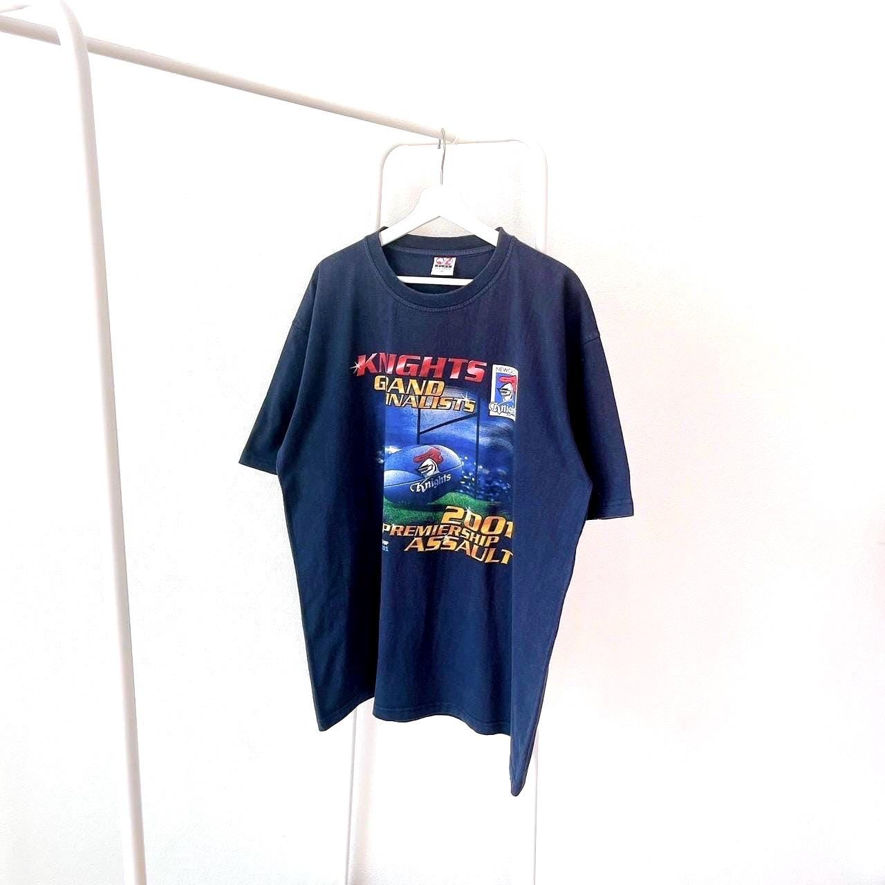 Vintage 00s Newcastle Knights NRL Australia 2001 vintage OZ plus blue t shirt XXL Graphic Tee – Easygoing Wear · Must-Have Style