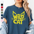 Wild Cat T Shirt Bold Distressed Cat Graphic Tee Fun Gift for Cat Lovers Unisex Cat Shirt Graphic Tee – Everyday Comfort · Top Pick For Any Outfit