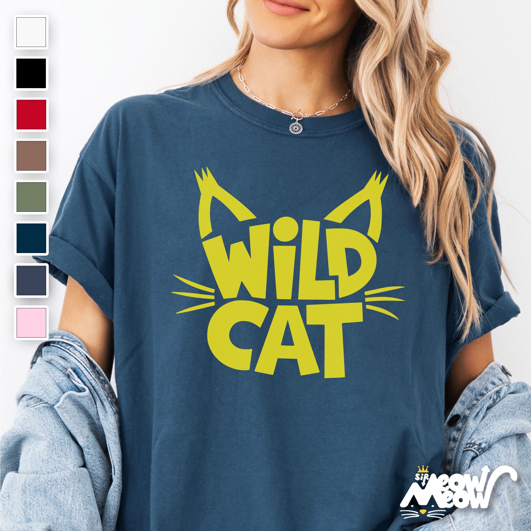 Wild Cat T Shirt Bold Distressed Cat Graphic Tee Fun Gift for Cat Lovers Unisex Cat Shirt Graphic Tee – Everyday Comfort · Top Pick For Any Outfit