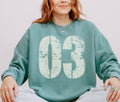 03 Sweatshirt Lucky Number 3 Sweatshirt Varsity Style Gift for Boyfriend Girlfriend Born in 2003 or 3 Player Sweatshirt – Soft Feel · Trending Graphic Apparel