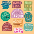 Workout Sticker Pack Set of 10 Exercise Planner Stickers Funny Workout Decals Gym Stickers For Water Bottles Large Stickers for Adults Graphic Tee – Fan Favorite · Great Gift For Fans