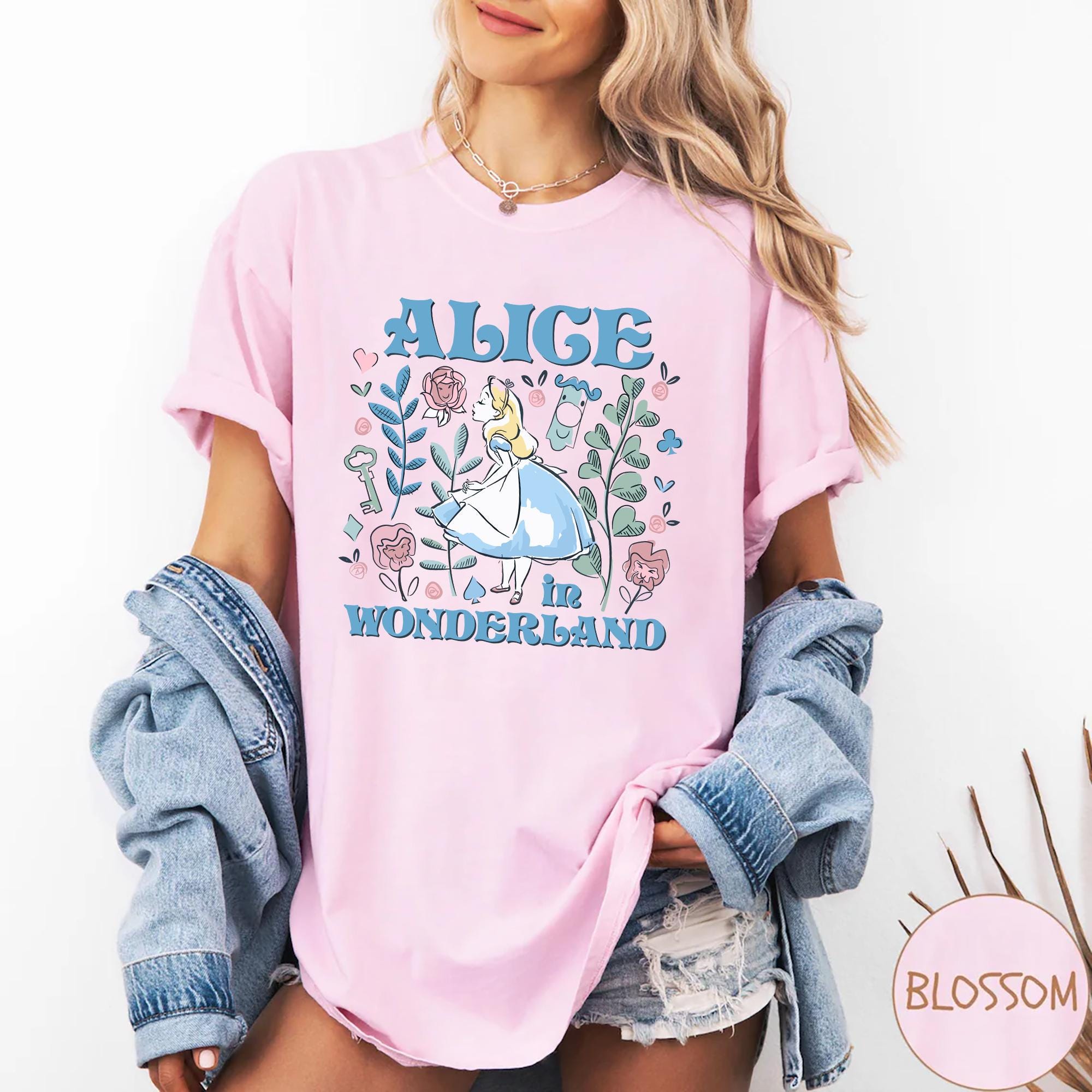 Alice in Wonderland T shirt Disney Princess Alice Shirt Disney Alice T shirt Princess Alice Tee Alice In Wonderland Flowers Shirt Graphic Tee – Easygoing Wear · Trending Graphic Apparel