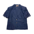 Roccobarocco Womens Blazer Jacket Vintage Designer Short Sleeve Navy Blue VTG Graphic Tee – Aesthetic Look · Perfect For Daily Wear