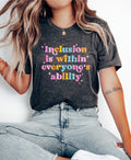 Inclusion Is Within Everyone39s Ability Neurodiversity Shirt Special Education ShirtTeacher Gift Trendy Teacher Shirts School Counselor Graphic Tee – Warm & Stylish · Trending Graphic Apparel