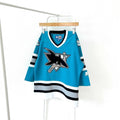 Vintage 90s San Jose Sharks hockey vintage NHL X Starter blue jersey S Jersey – Cozy Vibes · High-Quality Print