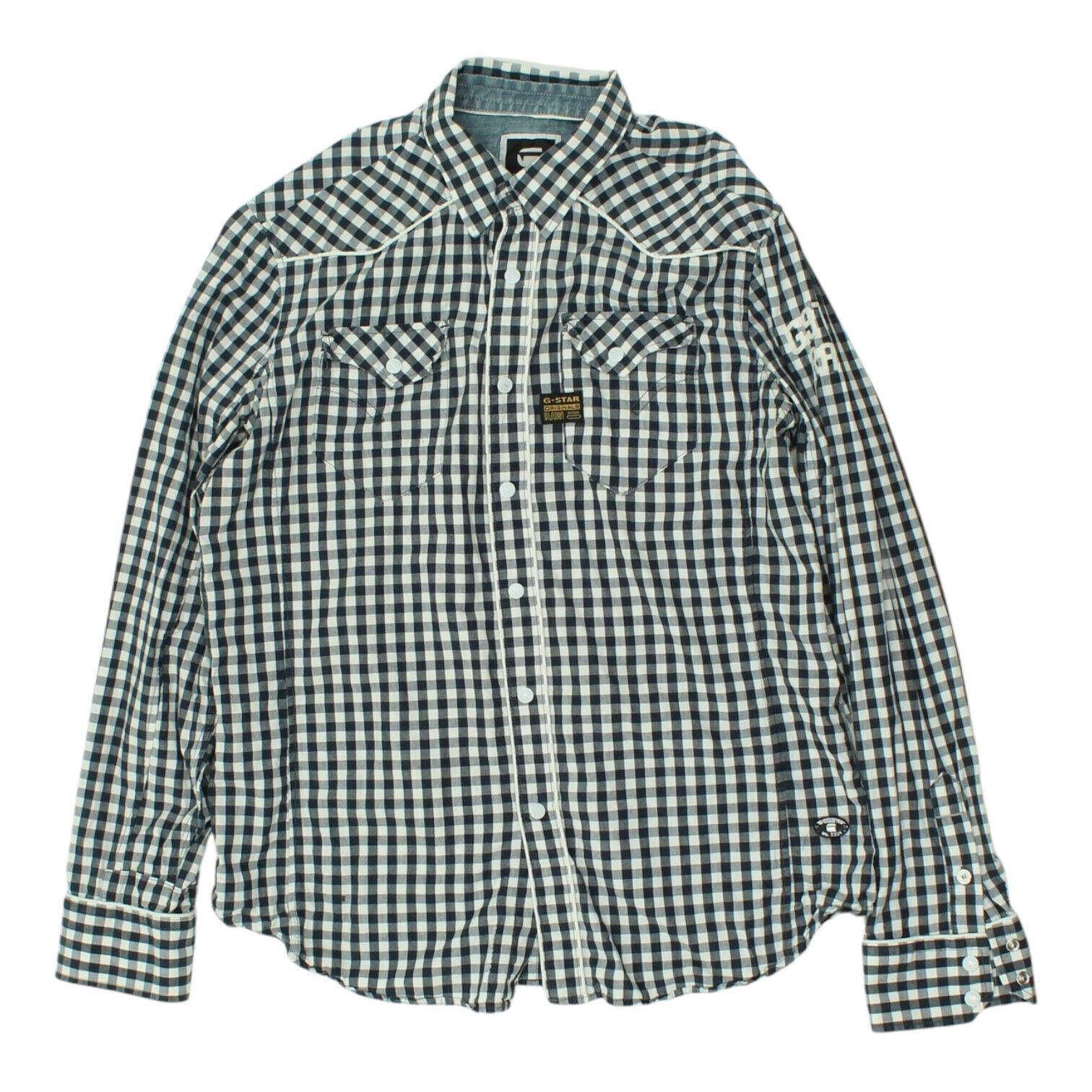 GStar Raw Shirt Mens Button Up Black White Check Designer Casual Collared Graphic Tee – Soft Feel · Trending Graphic Apparel