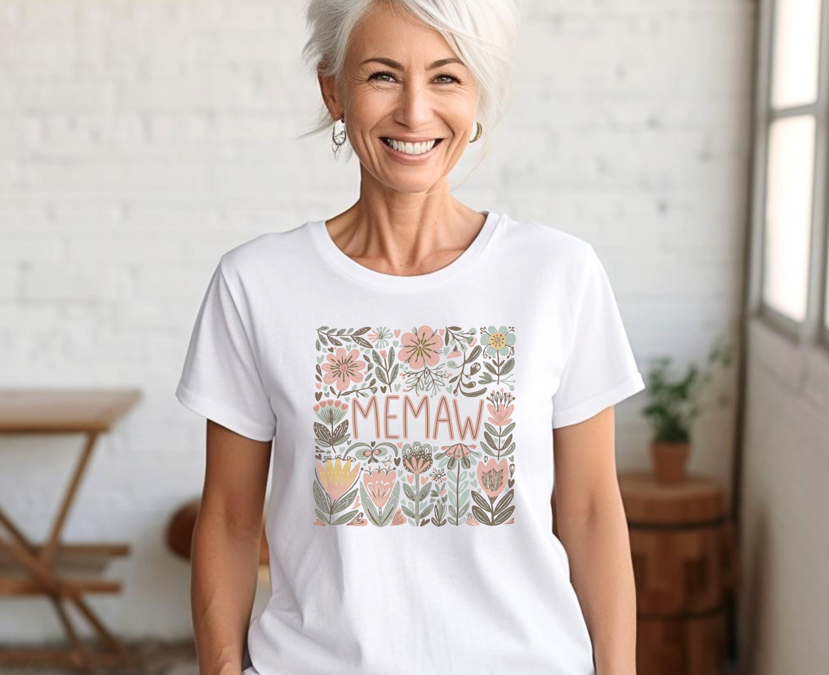 MEMAW T shirt Mother39s Day Gift for Nana Boho Abstract Floral Botanical Tee Flower Shirt Gift for Nana Graphic Tee – Soft Feel · Trending Graphic Apparel