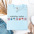 4th of July Nursery Nurse Shirt Nursery RN Patriotic Tee Postpartum Stars T Shirt Infant Stork Tshirt OB LD Gift Graphic Tee – Premium Graphic · Great Gift For Fans