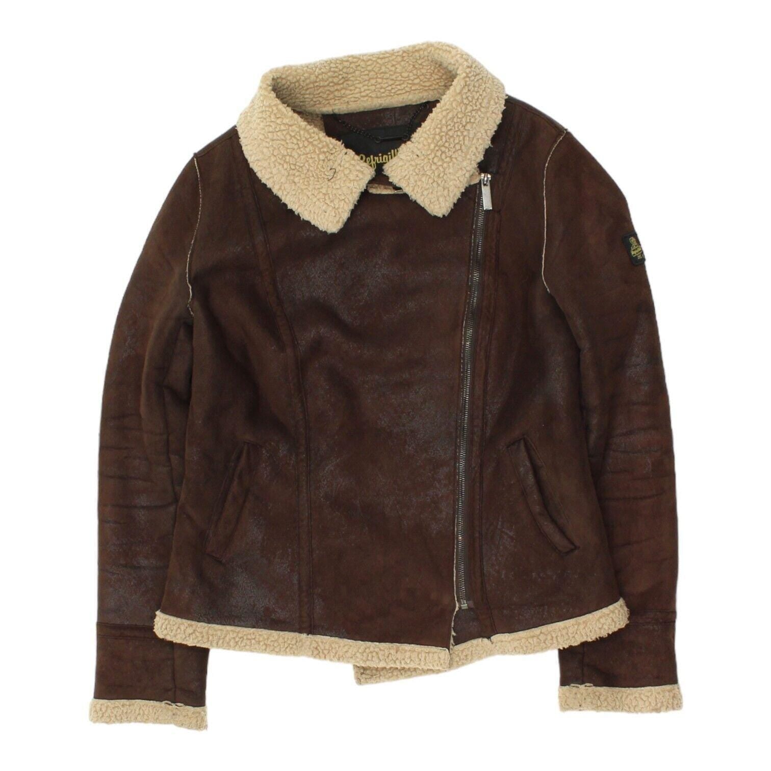 RefrigiWear Womens Aviator Jacket Vintage Brown Pile Lined Designer VTG Graphic Tee – Easygoing Wear · Top Pick For Any Outfit