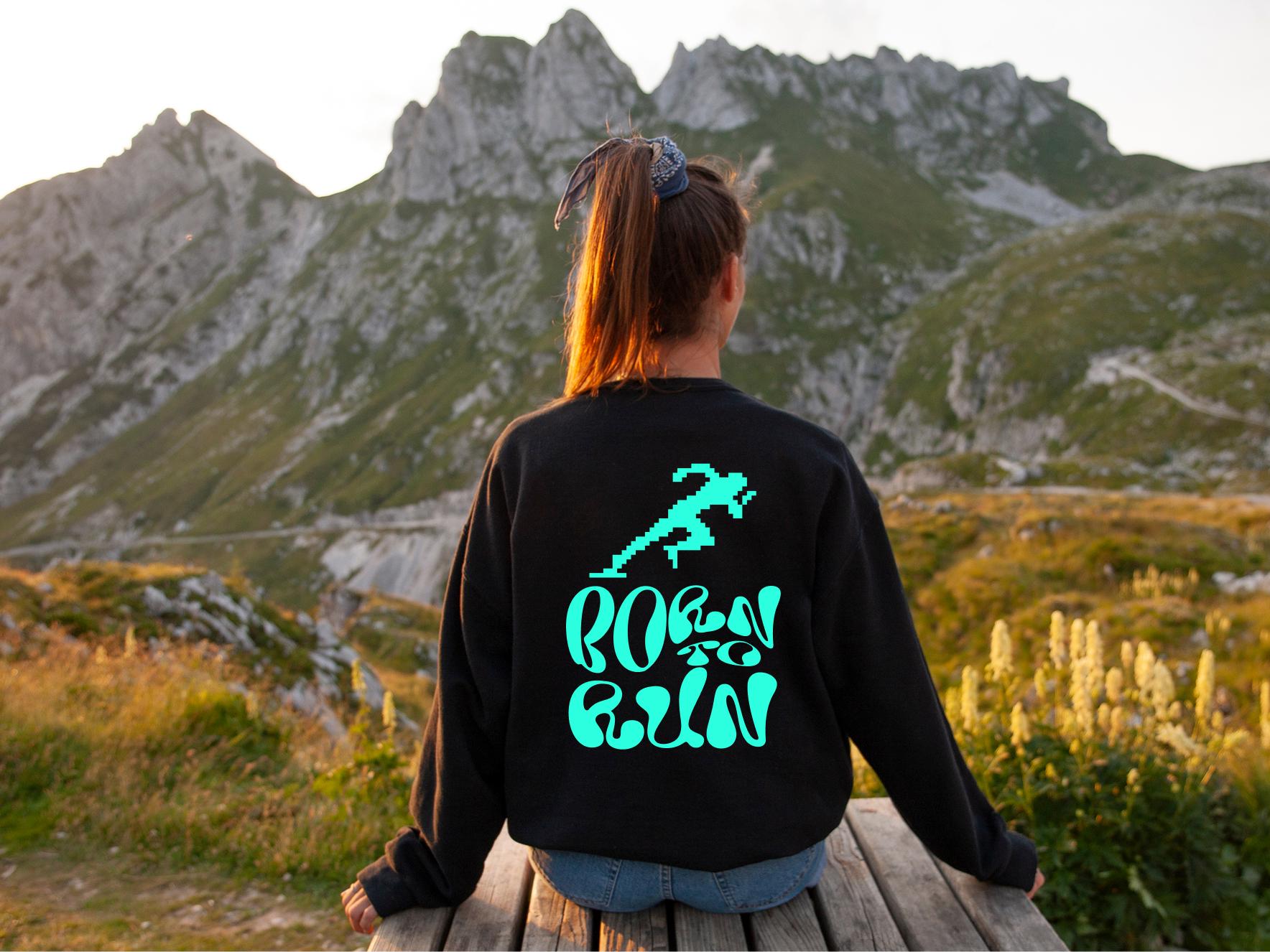 Born to Run Sweatshirt fr Lufer Marathon Pullover Geschenk fr Lufer Lufer Sweatshirt Running Pullover Sweatshirt – Cozy Vibes · High-Quality Print