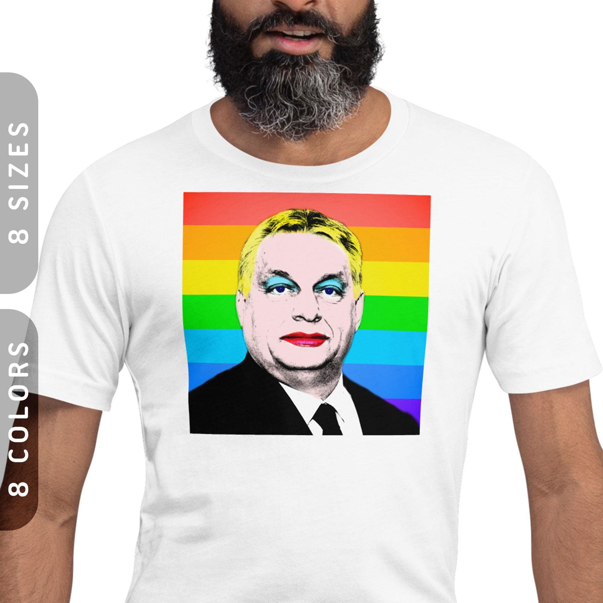 Viktor Orban39s Pride Unisex T Shirt LGBTQ Rainbow Pride Shirt Outfit for Budapest Pride Szivrvnyos Orbn Pl Graphic Tee – Bold Style · Top Pick For Any Outfit
