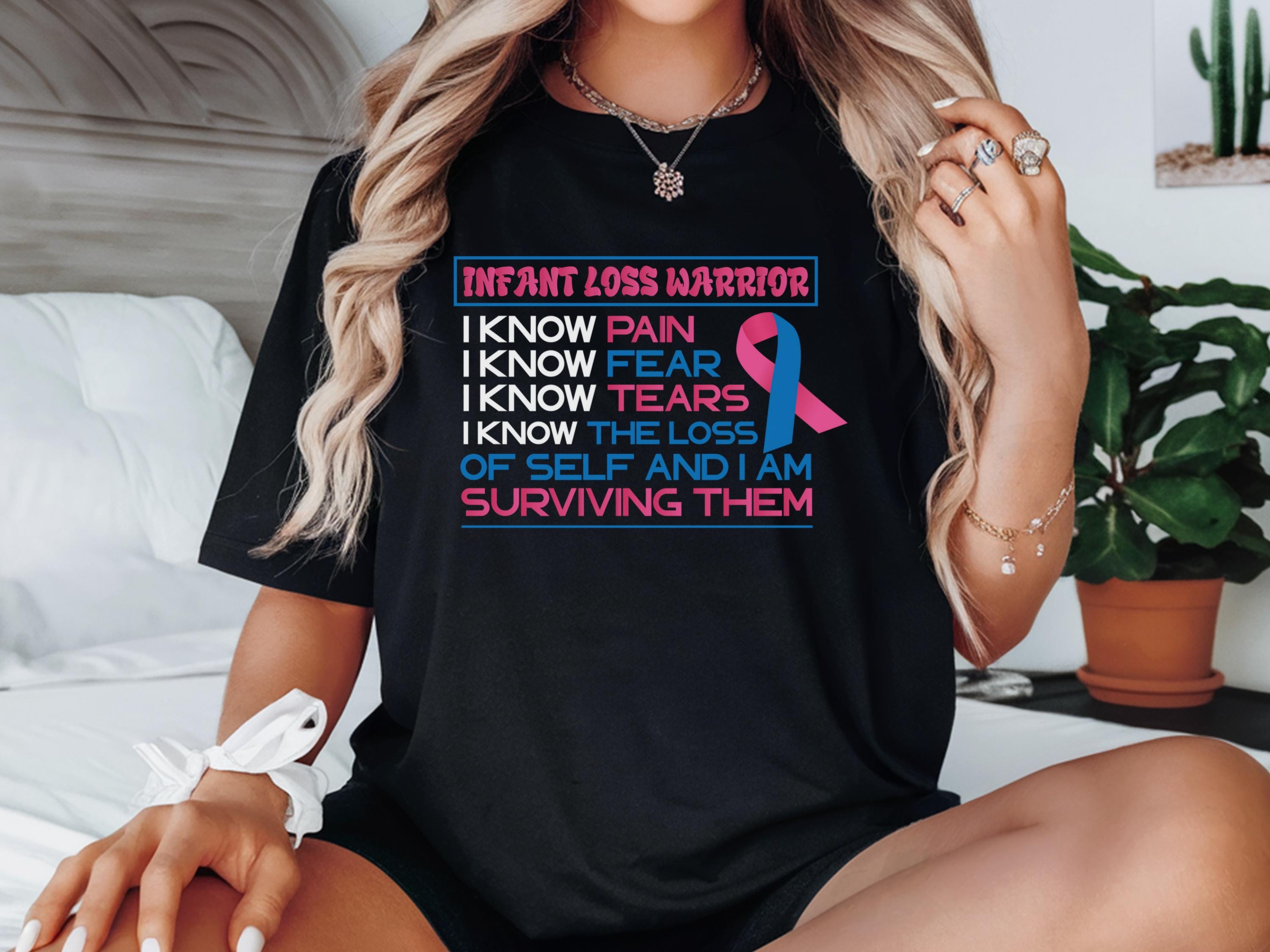 Pregnancy and Infant Loss Awareness Shirt Miscarriage Gifts For Mom October Wear Pink and Blue Awareness Infant Miscarriage Shirt Graphic Tee – Bold Style · Perfect For Daily Wear