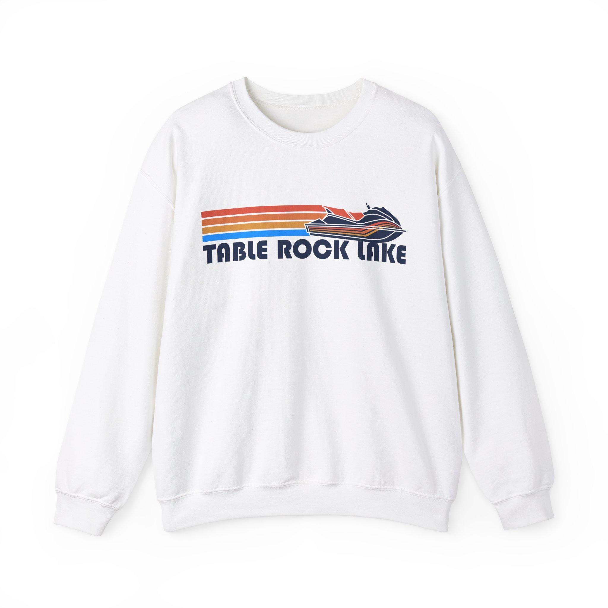 Table Rock Lake Missouri Sweatshirt Retro Jetski PWC Table Rock Lake Unisex Graphic Crewneck Sweatshirt – Everyday Comfort · High-Quality Print