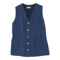 Missoni Womens Blue Waistcoat Vintage High End Designer Button Up Sleeveless Graphic Tee – Premium Graphic · High-Quality Print