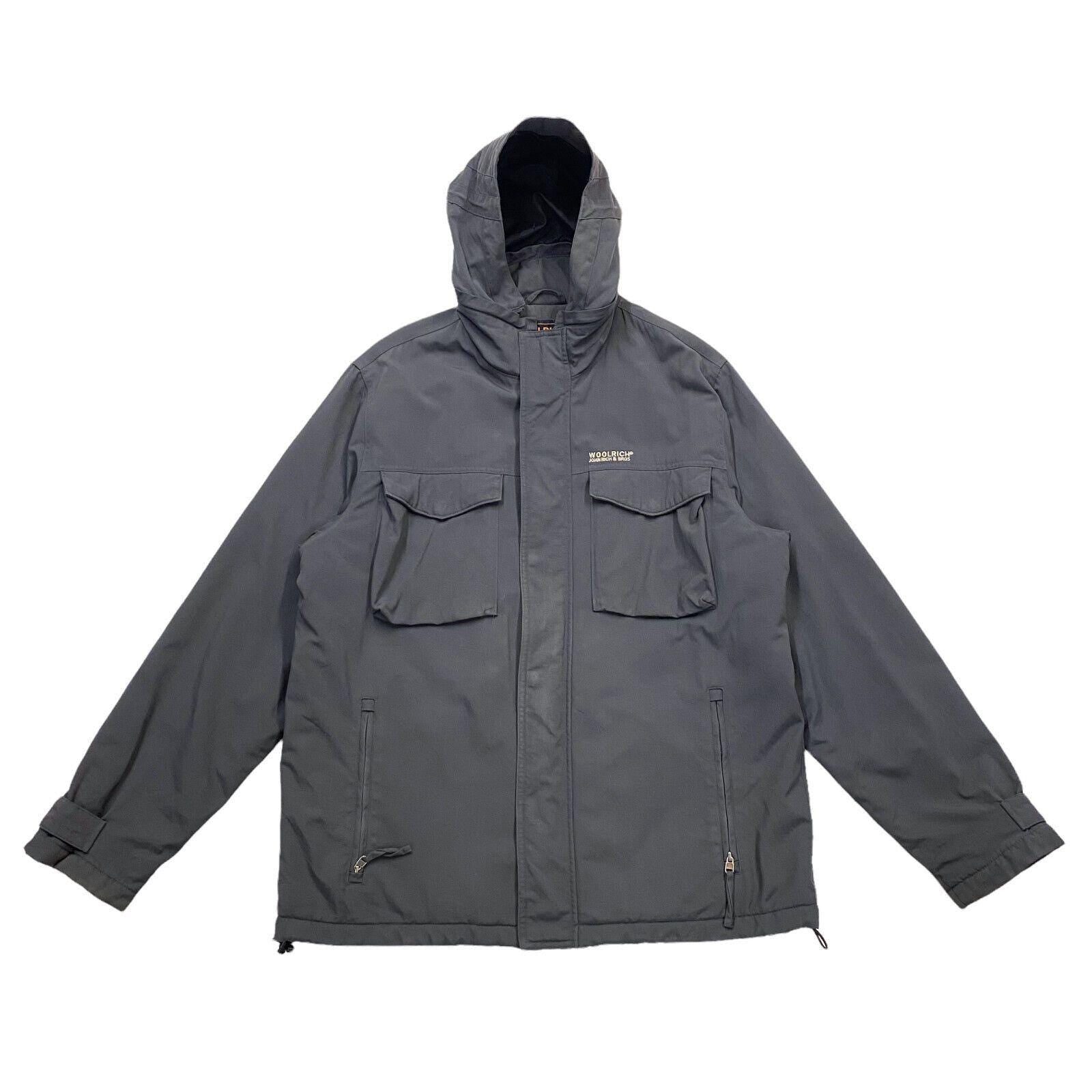 Woolrich Quilted Hooded Jacket Vintage Mens High End Designer Grey Coat VTG Graphic Tee – Everyday Comfort · High-Quality Print