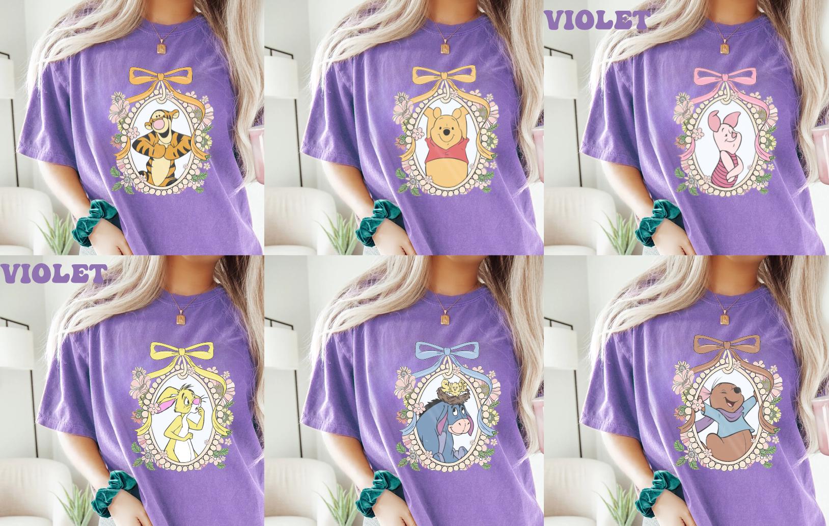 Retro Disney Pooh Shirt Coquette Winnie The Pooh Shirt Disney Group Shirt Trendy Cartoon Magical Mirror Bow Disney Mirror Bow Shirt Graphic Tee – Premium Graphic · Must-Have Style