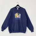 Vintage Tigger Sweatshirt Tigger Crewneck Disney Eeyore Pooh Sweater Pullover Piglet Rabbit Kanga Print Logo Blue Large Sweatshirt – Feel-Good Design · High-Quality Print